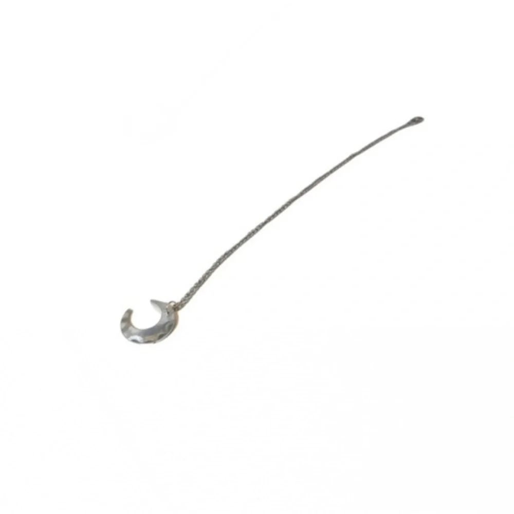 Handmade‎ stamped sun crescent moon pendant stainless steel 18 in chain necklace - Picture 9 of 9